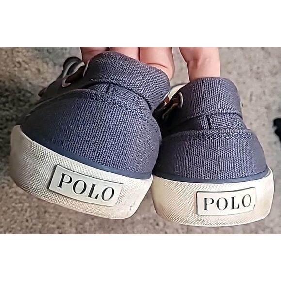 Ralph Lauren Weekend Coastal Preppy Sander Boat Shoes Men’s 10 D Blue Canvas - Picture 7 of 10